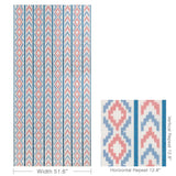 Brunschwig & Fils SARLAT WARP PRINT RED/BLUE Fabric