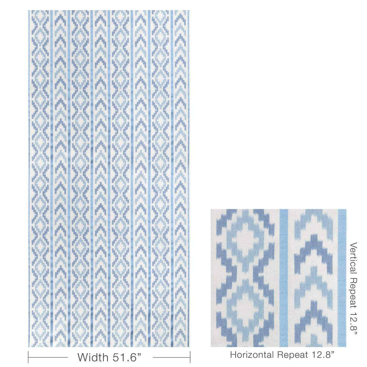 Brunschwig & Fils SARLAT WARP PRINT BLUE Fabric