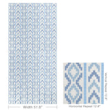 Brunschwig & Fils SARLAT WARP PRINT BLUE Fabric