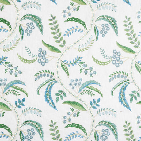 Brunschwig & Fils GENIVE EMB LAGOON Drapery Fabric