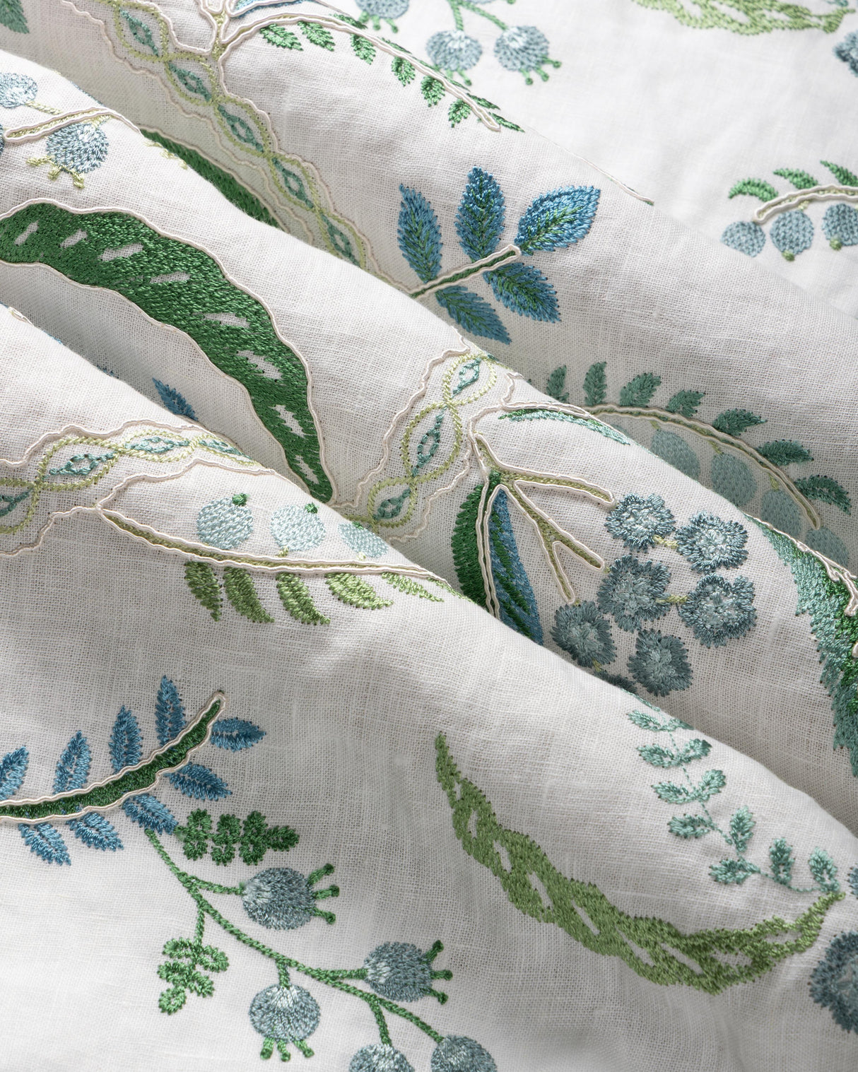 Brunschwig & Fils GENIVE EMB LAGOON Drapery Fabric