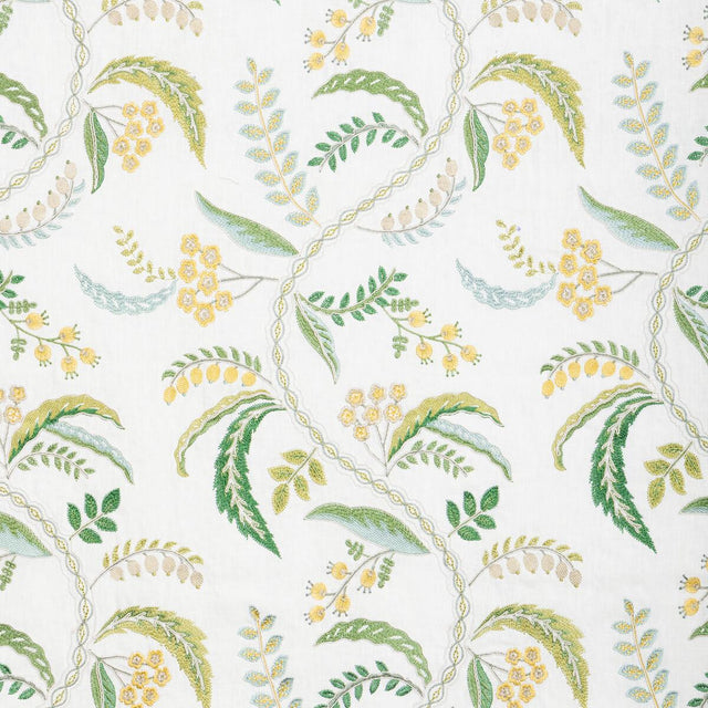 Brunschwig & Fils GENIVE EMB VERT/SOLEIL Drapery Fabric