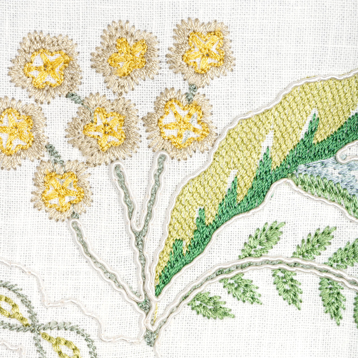 Brunschwig & Fils GENIVE EMB VERT/SOLEIL Drapery Fabric