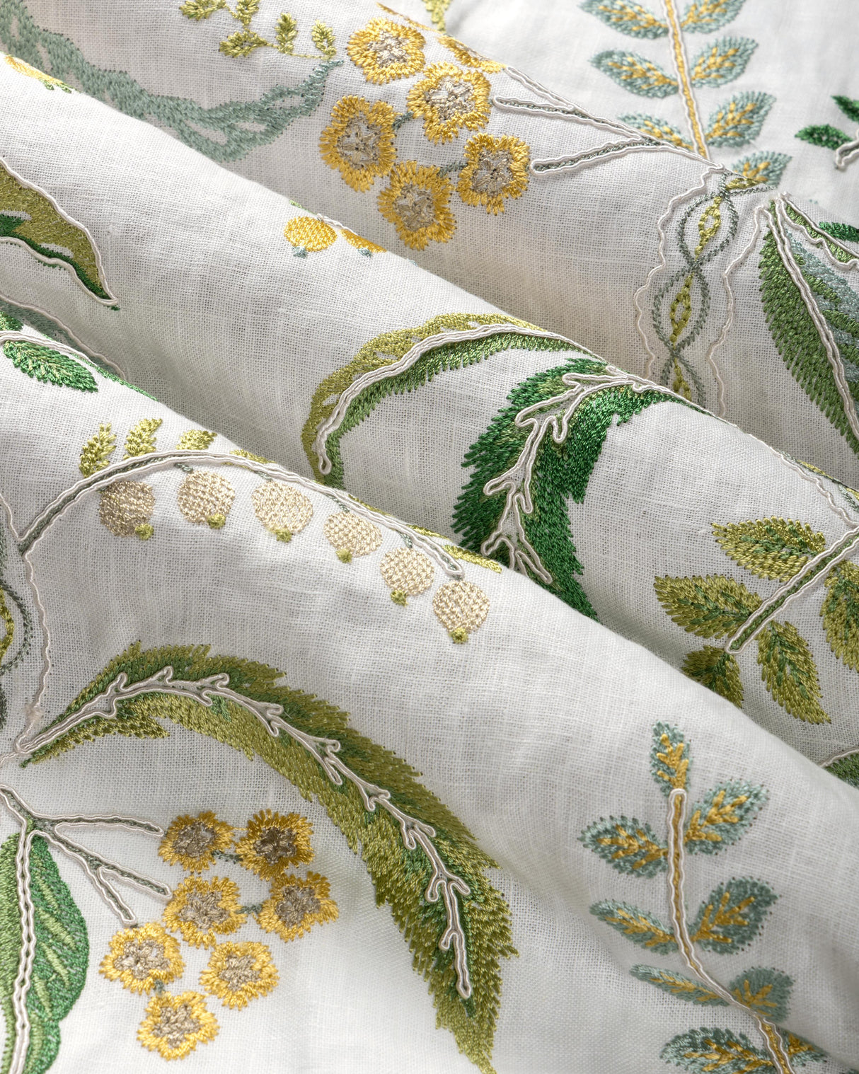 Brunschwig & Fils GENIVE EMB VERT/SOLEIL Drapery Fabric
