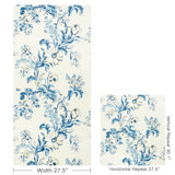 Brunschwig & Fils MAINTENON BLUE Wallpaper