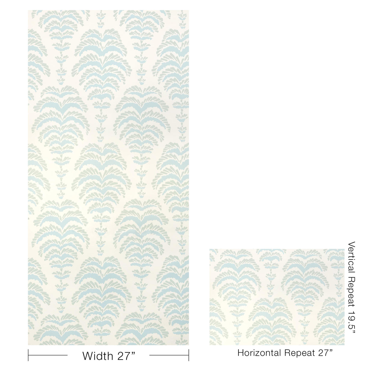 Brunschwig & Fils PONCHETTE AQUA Wallpaper