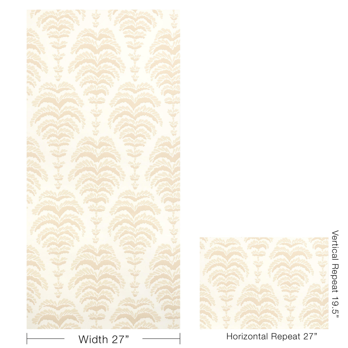 Brunschwig & Fils PONCHETTE BEIGE Wallpaper