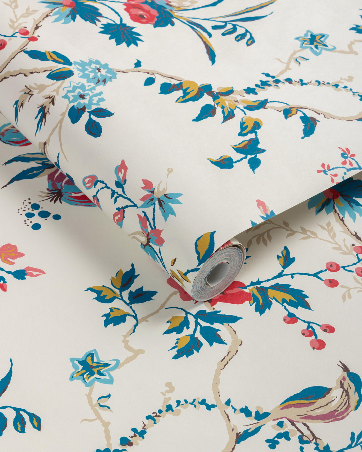 Brunschwig & Fils LOCKLIN RED/BLUE Wallpaper