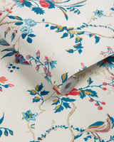 Brunschwig & Fils LOCKLIN RED/BLUE Wallpaper