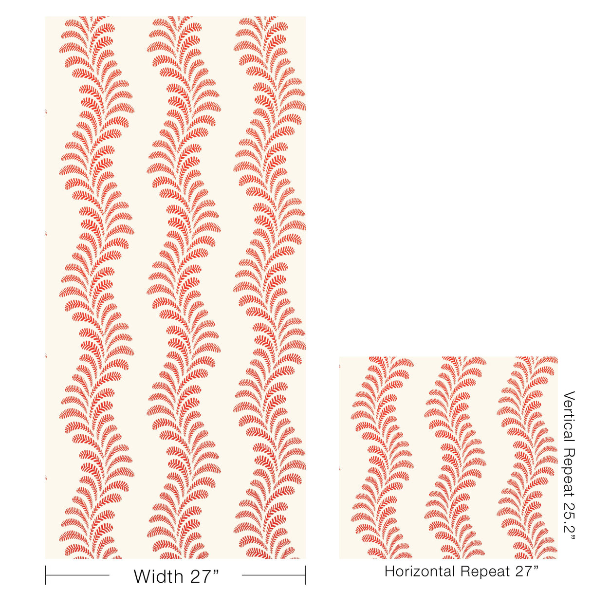 Brunschwig & Fils VEZERE RED Wallpaper