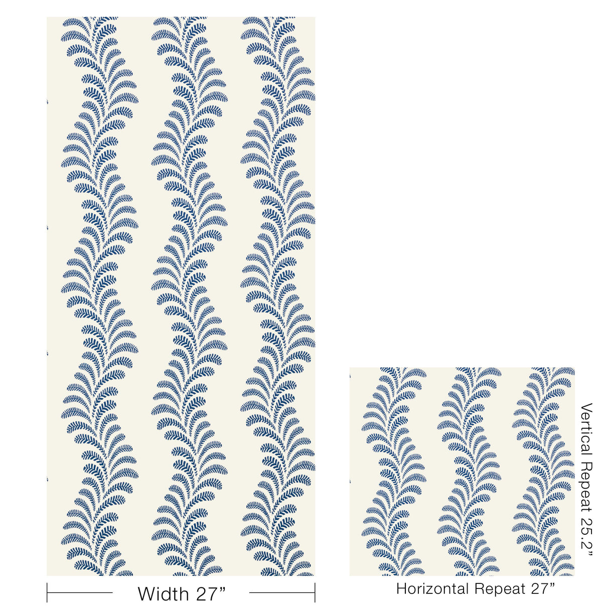 Brunschwig & Fils VEZERE NAVY Wallpaper