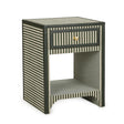 TOV Kora Green Cotton Jute Nightstand