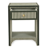 TOV Kora Green Cotton Jute Nightstand