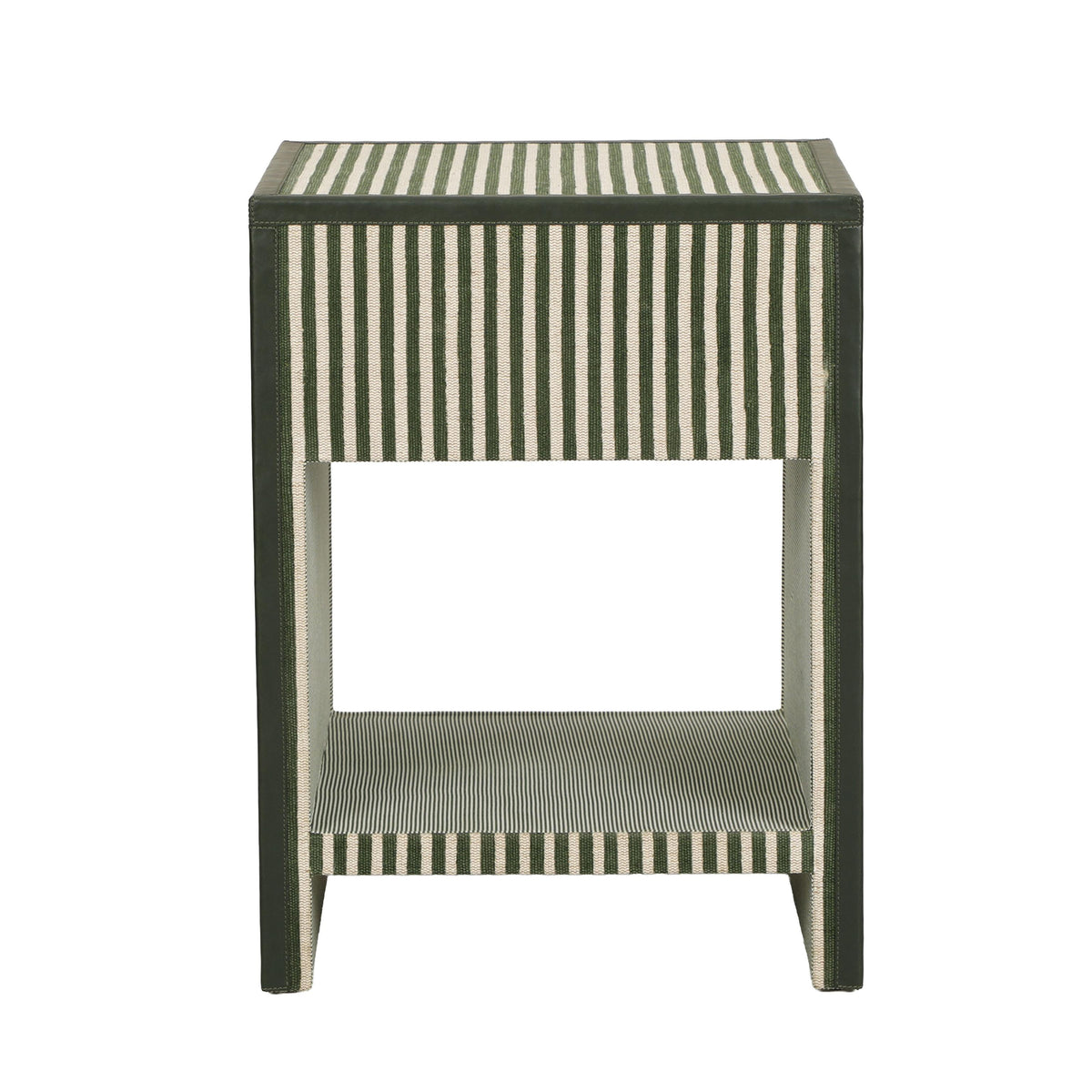 TOV Kora Green Cotton Jute Nightstand