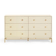 TOV Pesce Cream Shagreen 6 Drawer Dresser