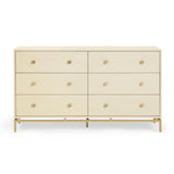 TOV Pesce Cream Shagreen 6 Drawer Dresser