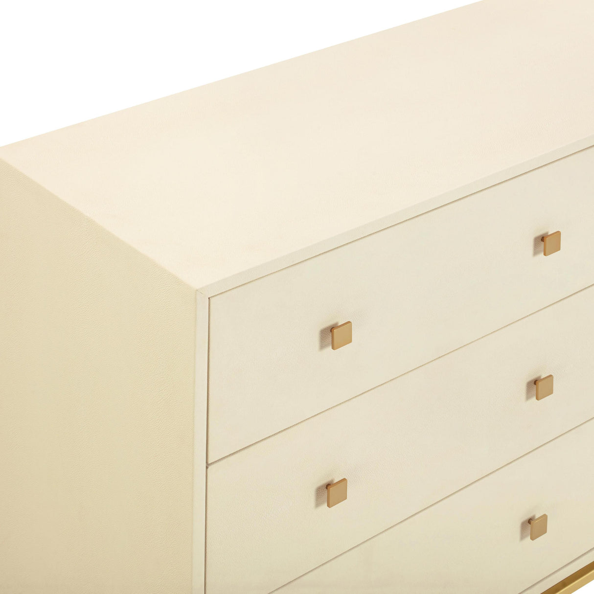 TOV Pesce Cream Shagreen 6 Drawer Dresser