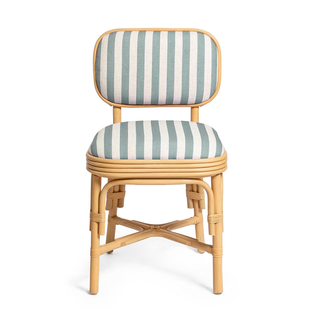 TOV Dorine Mint Green Striped Dining Chair