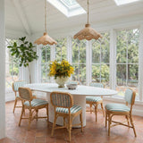 TOV Dorine Mint Green Striped Dining Chair