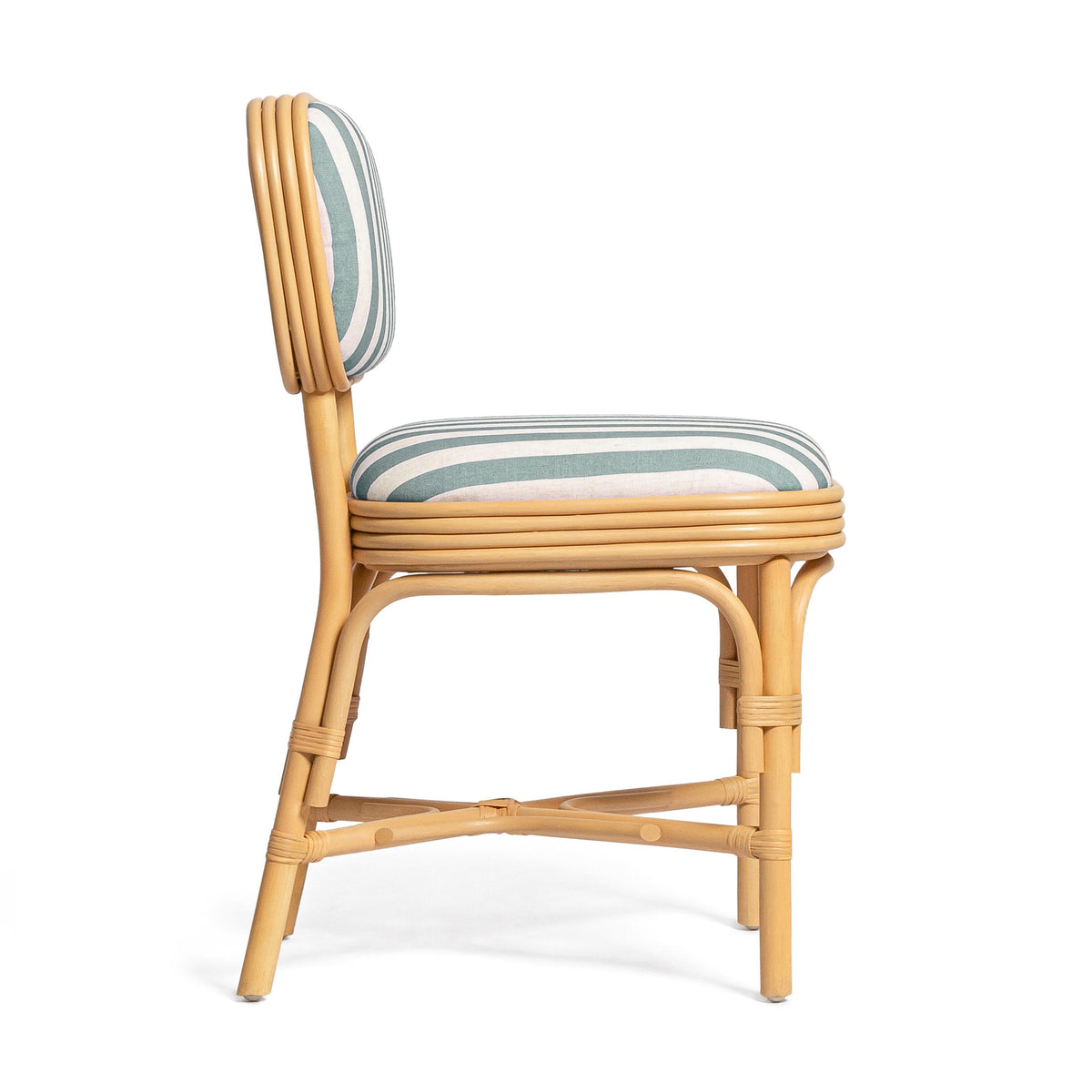 TOV Dorine Mint Green Striped Dining Chair