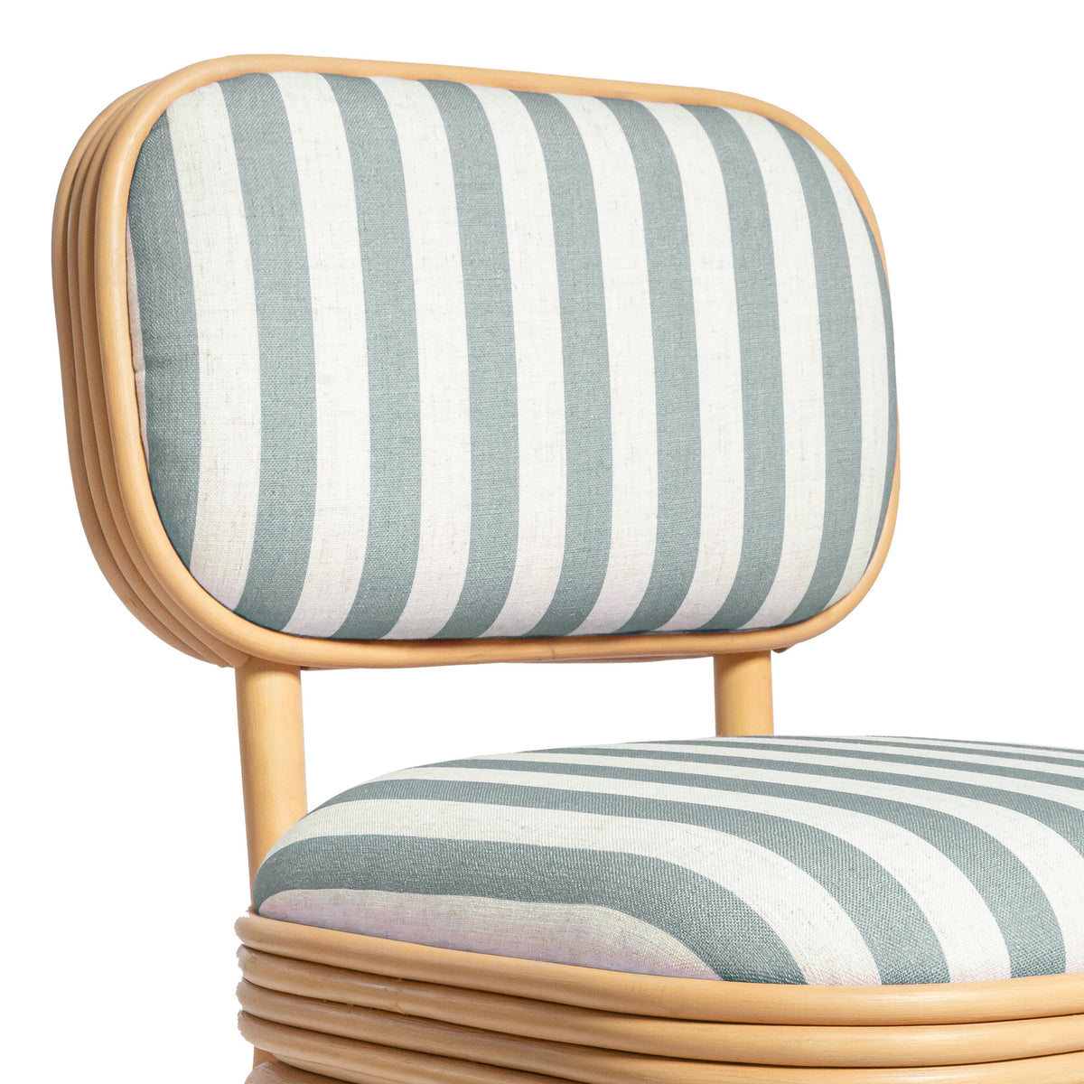TOV Dorine Mint Green Striped Dining Chair