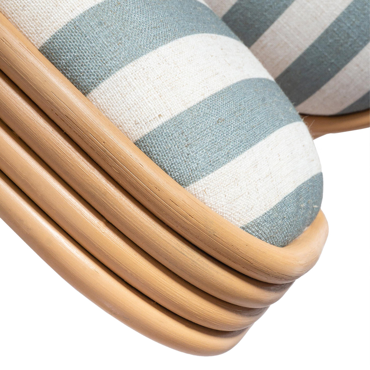 TOV Dorine Mint Green Striped Dining Chair