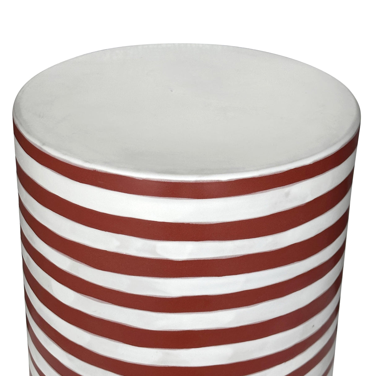 TOV Tempest Ceramic Table in Red Stripes