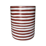TOV Tempest Ceramic Table in Red Stripes