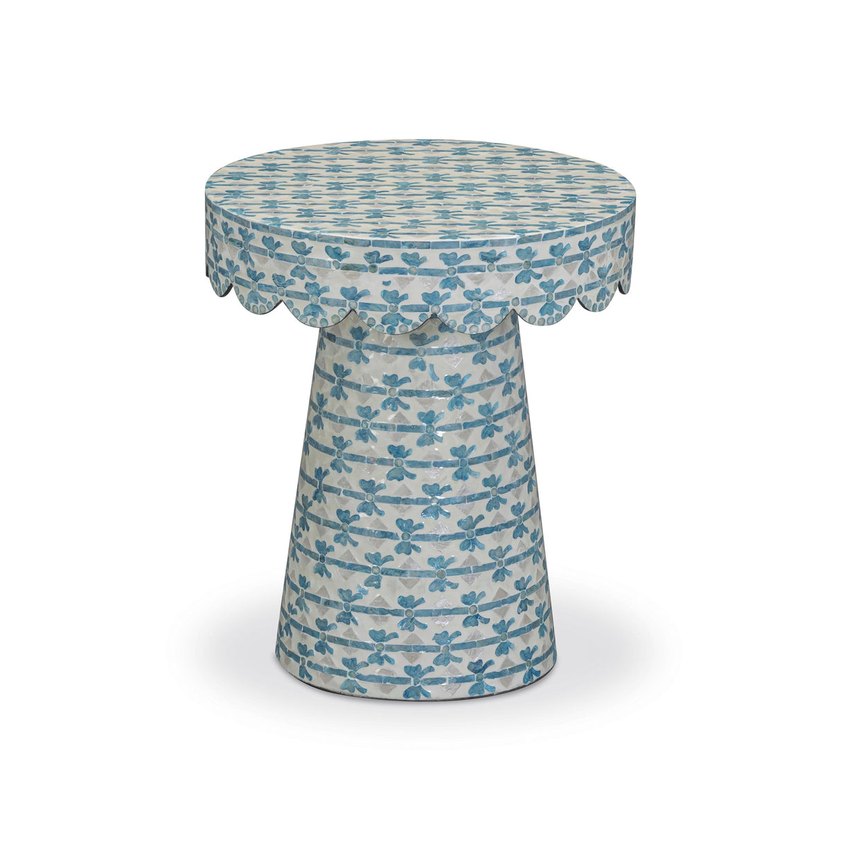 TOV Lady Blue Ribbon Capiz Shell Side Table