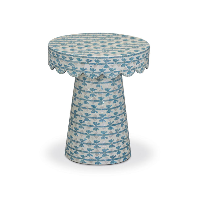 TOV Lady Blue Ribbon Capiz Shell Side Table