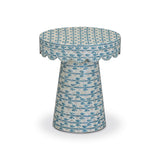 TOV Lady Blue Ribbon Capiz Shell Side Table