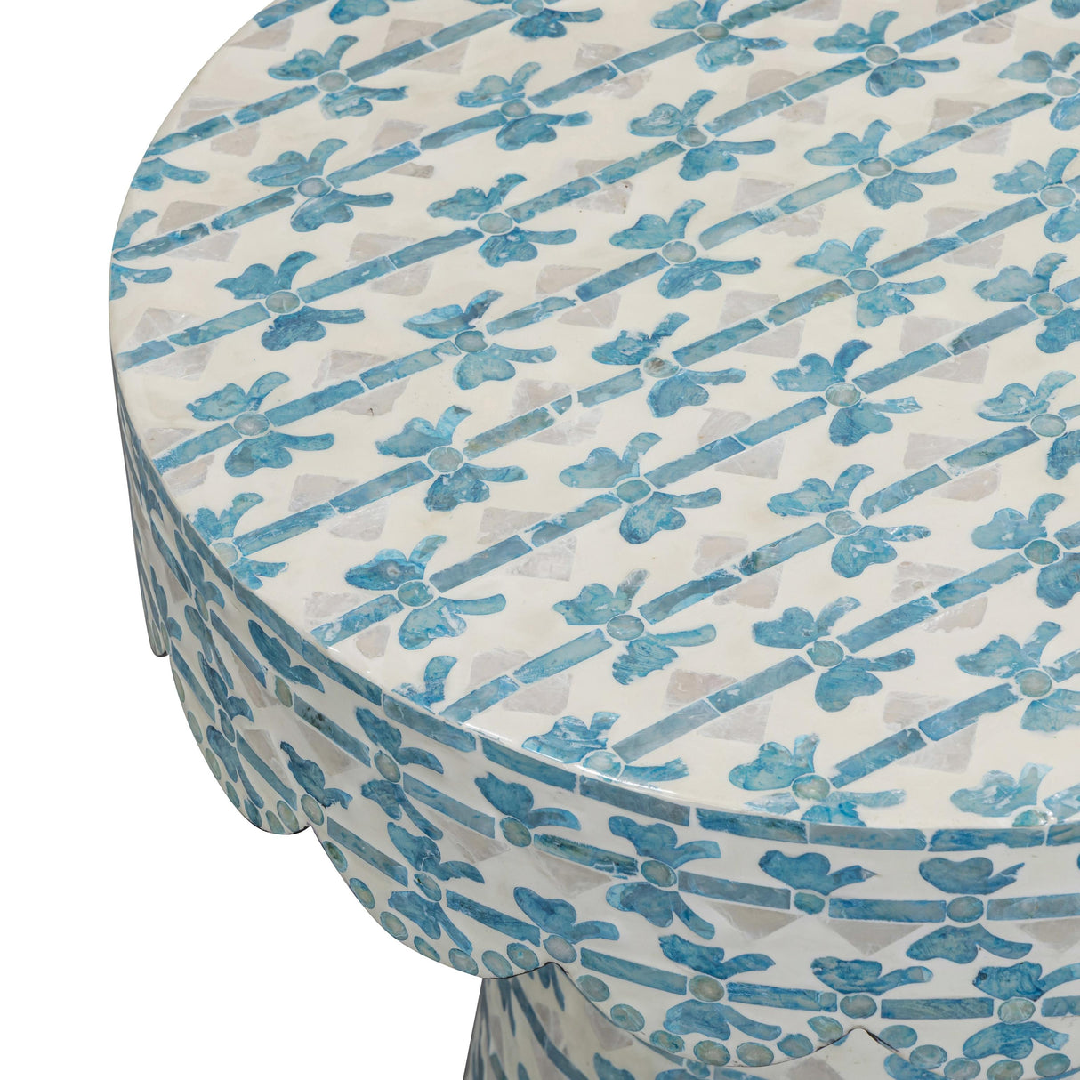 TOV Lady Blue Ribbon Capiz Shell Side Table