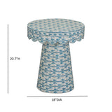 TOV Lady Blue Ribbon Capiz Shell Side Table