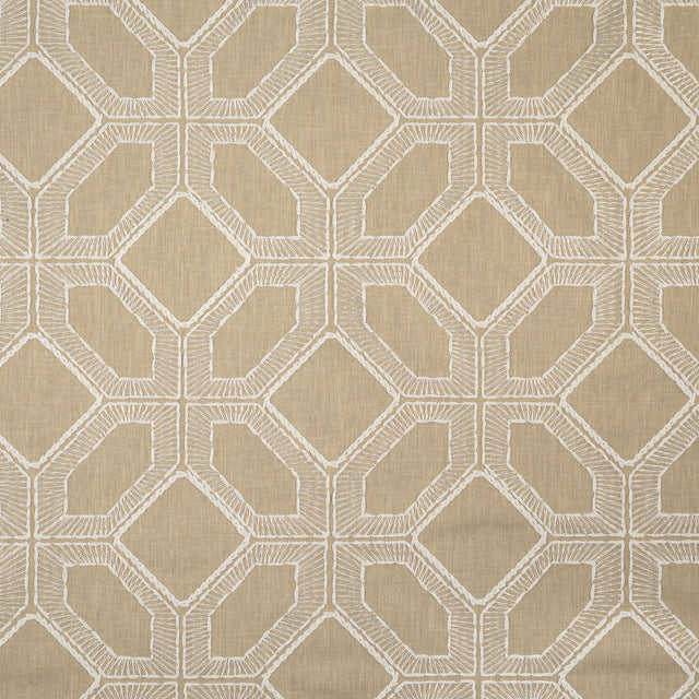 Maxwell CROSSWAYS #423 FLAX Drapery Fabric
