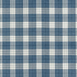 Thibaut Percival Plaid True Blue Fabric