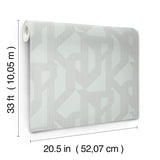 A-Street Prints Franz Light Blue Geometric Wallpaper