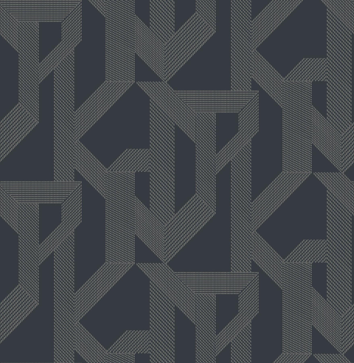 A-Street Prints Franz Navy Geometric Wallpaper