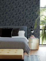 A-Street Prints Franz Navy Geometric Wallpaper