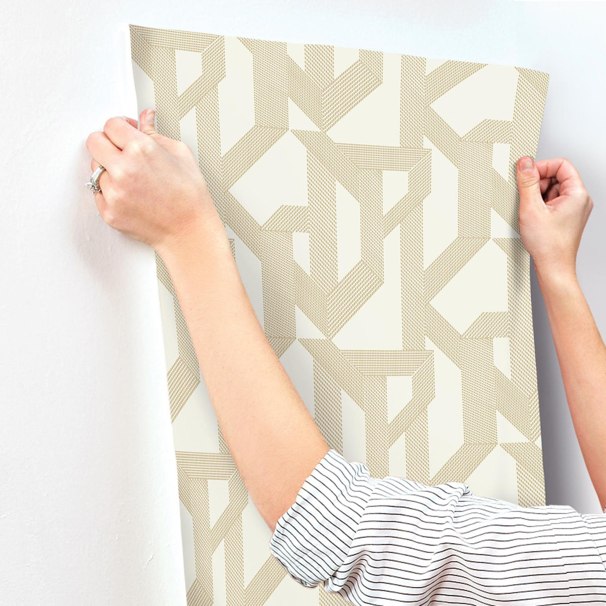 A-Street Prints Franz Gold Geometric Wallpaper