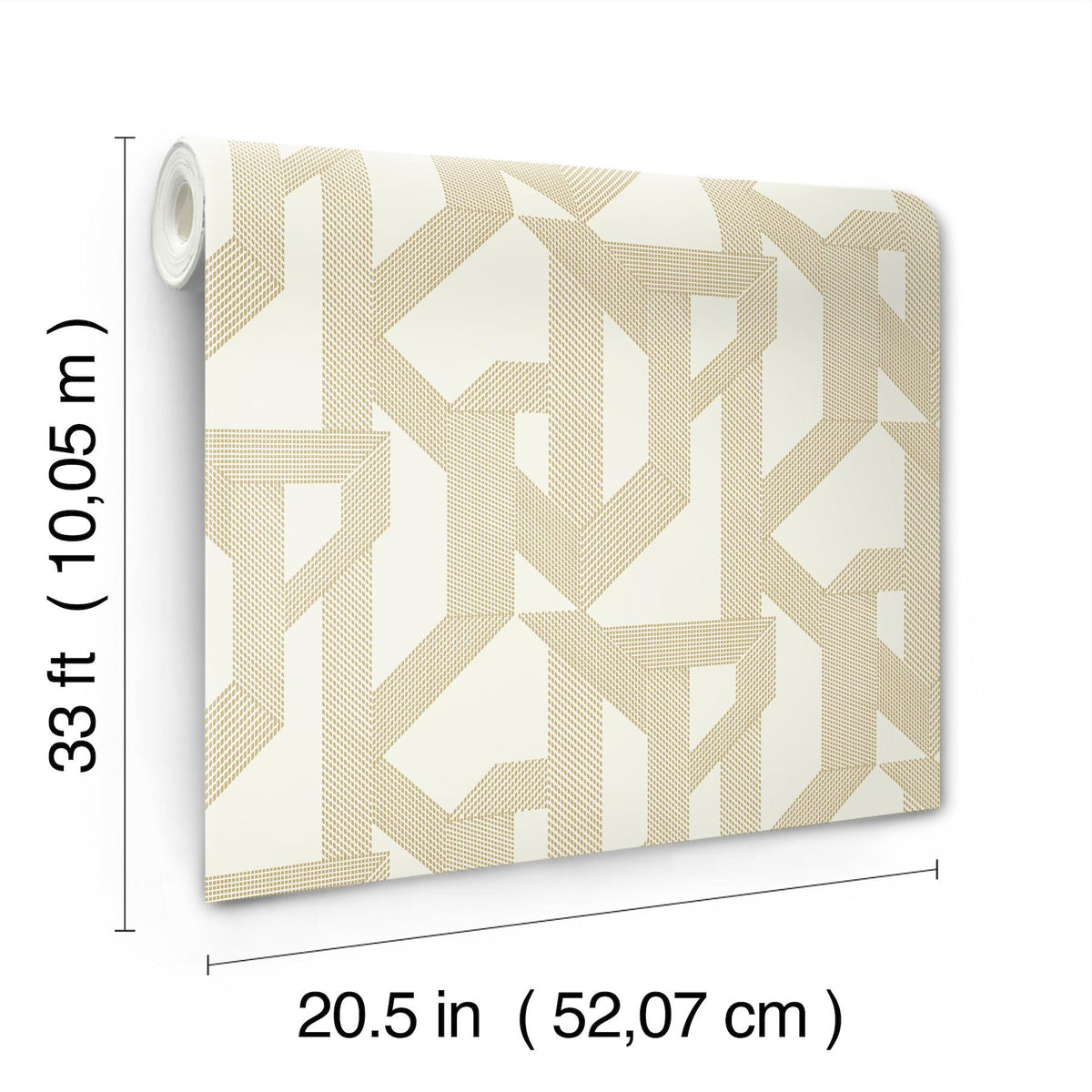 A-Street Prints Franz Gold Geometric Wallpaper