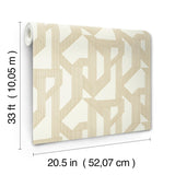 A-Street Prints Franz Gold Geometric Wallpaper