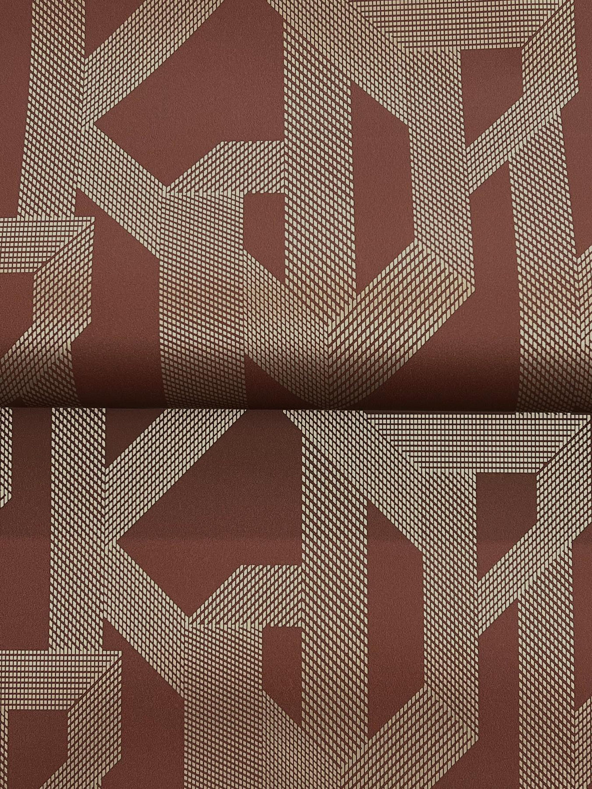 A-Street Prints Franz Maroon Geometric Wallpaper