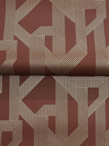 A-Street Prints Franz Maroon Geometric Wallpaper