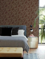 A-Street Prints Franz Maroon Geometric Wallpaper