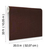 A-Street Prints Braddock Merlot Rhythmic Flow Wallpaper