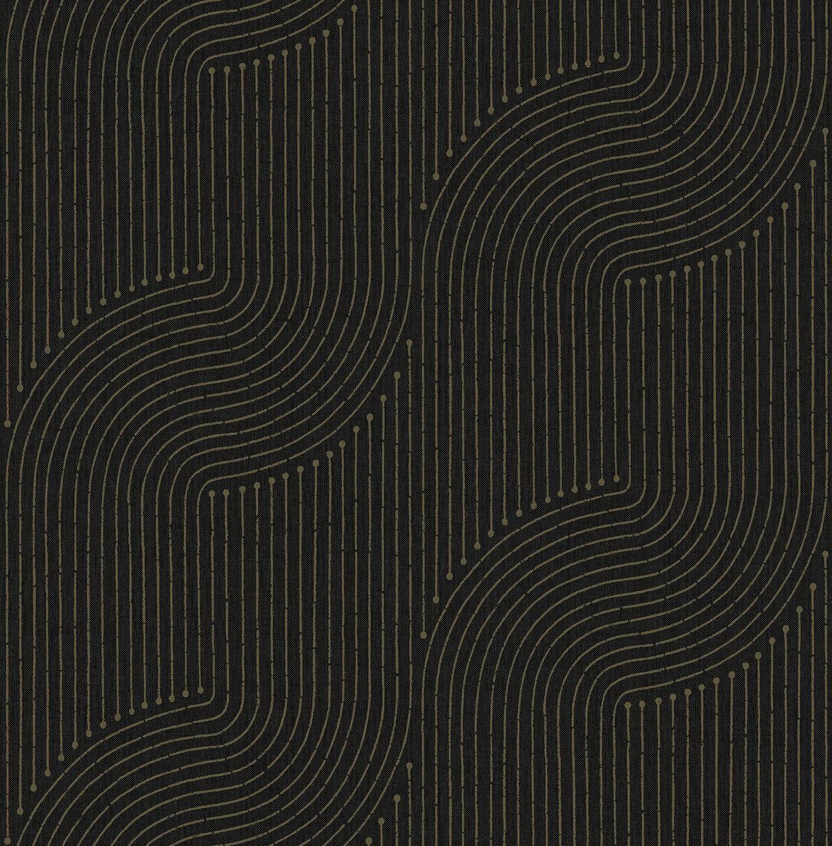 A-Street Prints Braddock Black Rhythmic Flow Wallpaper