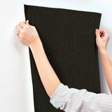 A-Street Prints Braddock Black Rhythmic Flow Wallpaper