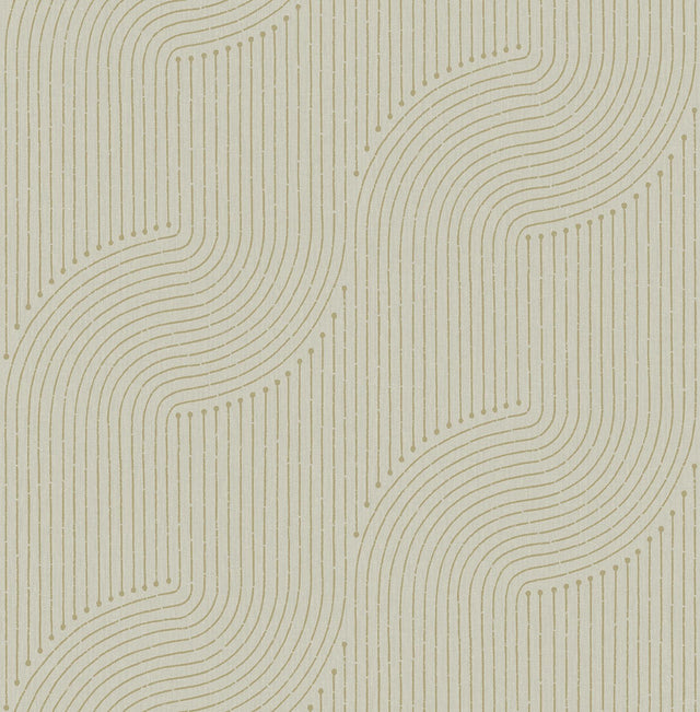 A-Street Prints Braddock Gold Rhythmic Flow Wallpaper