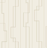 A-Street Prints Anson Ivory Deco Detailing Wallpaper