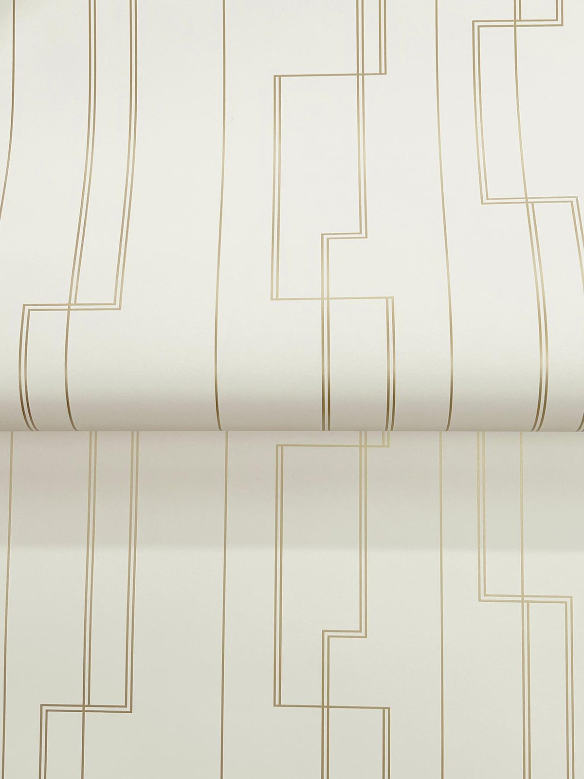 A-Street Prints Anson Ivory Deco Detailing Wallpaper